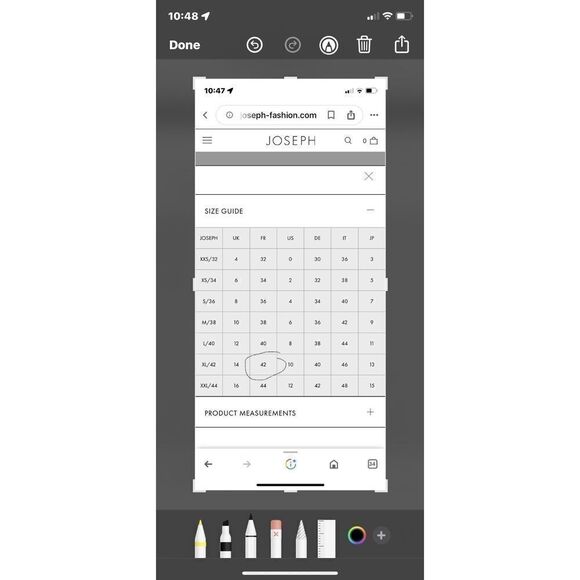 Joseph Double Face Cashmere Wool Blend Cenda Full Length Long Coat Open Front XL - Picture 15 of 16